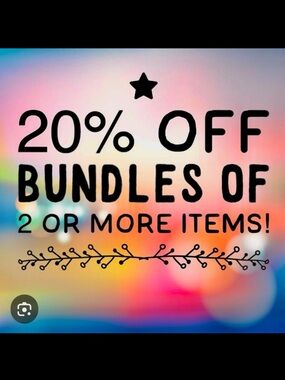 Bundle with shopping bag icon to get 20% off when buy two or more from my closet
